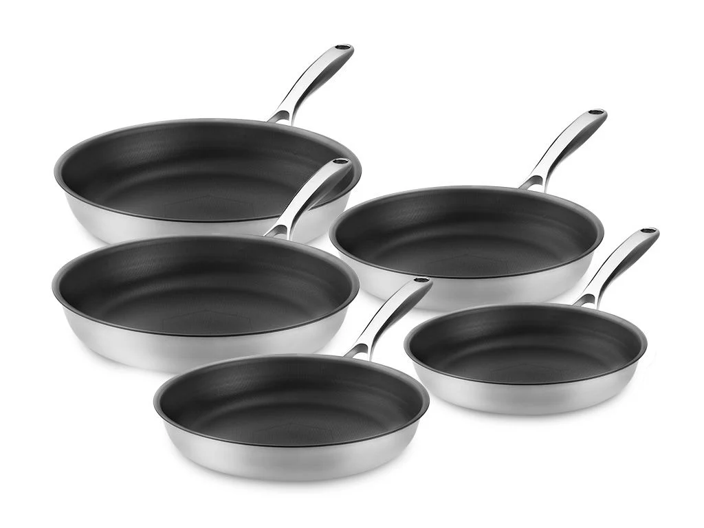 ZERO – NATURLIG NON-STICK STEKEPANNESSETT – 5 DELER
